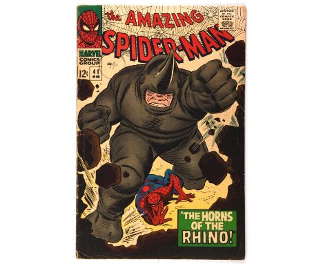 The Amazing Spider-Man No. 41 featuring the 1st appearance of the Rhino (Marvel Comics, 1966).Featuring the 1st appearance of