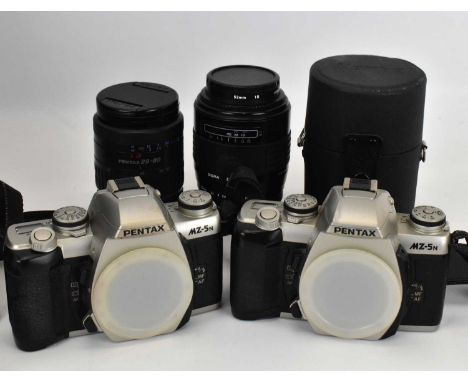 PENTAX; two MZ-5N SLR camera bodies, together with a Pentax 28-80 lens, an SMC Pentax macro 1:4/100 lens and a Sigma zoom -K 