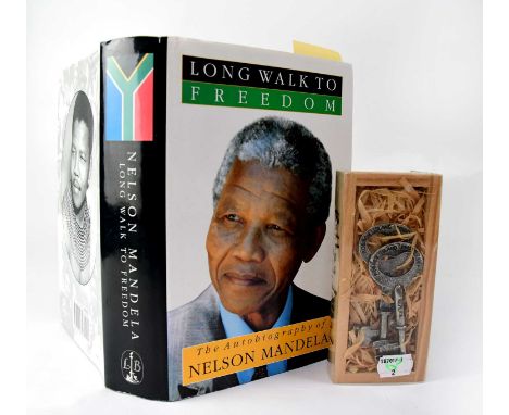 NELSON MANDELA; 'Long Road to Freedom', bearing signatures of Nelson Mandela and FW de Klerk, and a commemorative replica key