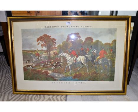REVISED ESTIMATE Set of four Herring's Fox-Hunting Scenes, each framed and glazed