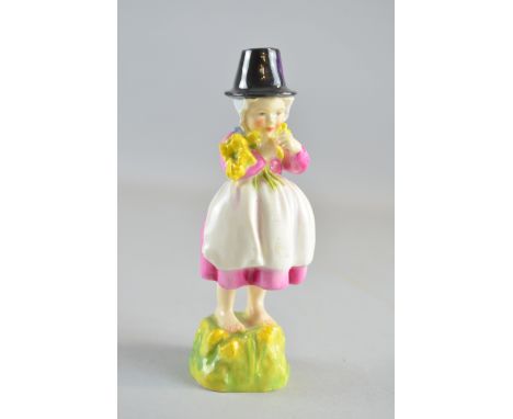 Royal Worcester figure 'Welsh Girl' no. 3103, modelled by F. G. Doughty, date mark for 1937,No damage found. Hole to verso (s