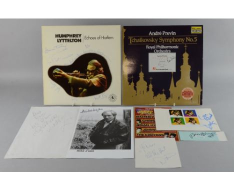 Signed Memorabilia including  an Andy Williams presentation framed display, Dusty Springfield signed card, Mike D'Abo signed 