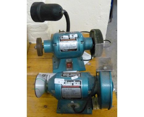 2 Clarke bench grinders - model numbers CBG6RZ and CBG6RL (2)