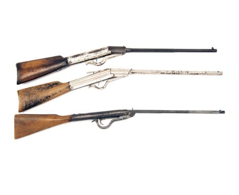 THREE PRE-WAR .177 GERMAN BREAK-BARREL AIR-RIFLES, serial no's. 63603, 9007 &amp; 4, all of 'Gem' or composite 'Gem' form, th