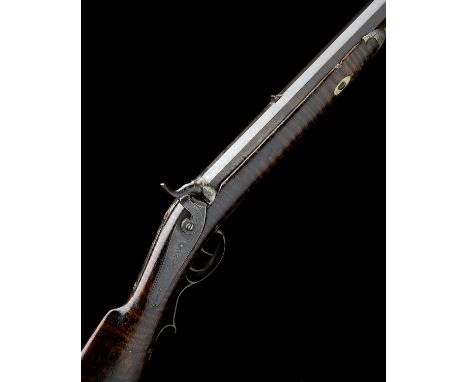 A .50 PERCUSSION SINGLE-SHOT SPORTING-RIFLE, UNSIGNED, MODEL 'AMERICAN PLAINS TYPE', no visible serial number, circa 1870, wi