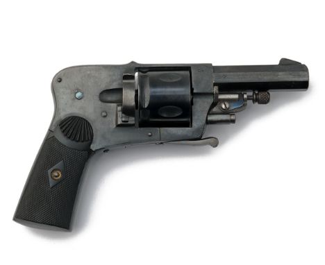 A .320 (SHORT REV) HAMMERLESS FIVE-SHOT POCKET REVOLVER, UNSIGNED, serial no. 610, of velo-dog style circa 1885, with blued o