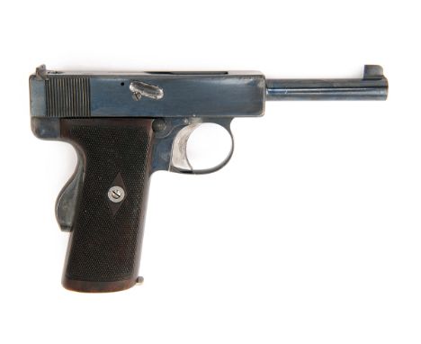 WEBLEY &amp; SCOTT, BIRMINGHAM &amp; LONDON A RARE BOXED .38 (ACP) SEMI-AUTOMATIC PISTOL, MODEL 'LOCKED BREECH MILITARY', ser