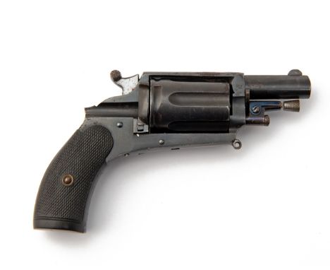 A 5.5mm (VELO-DOG) SIX-SHOT POCKET-REVOLVER, UNSIGNED, serial no. 1452, Belgian circa 1890, with ovoid 1 1/2in. blued barrel,