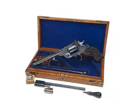 MANTON & CO, LONDON & CALCUTTA A FINE CASED .455 & .22 (L/R) TARGET REVOLVER, MODEL 'W.G. 1896 TARGET' serial no. 12135 & 483