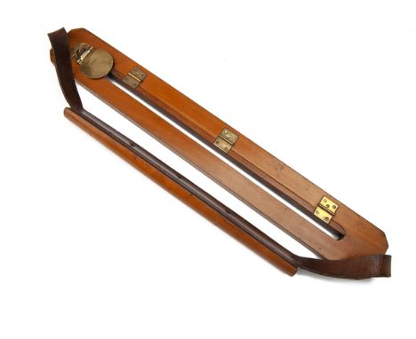 ARMY &amp; NAVY A VINTAGE OAK AND LEATHER COMBINATION GAME CARRIER, with oak and leather carry handle, two brass catches embo