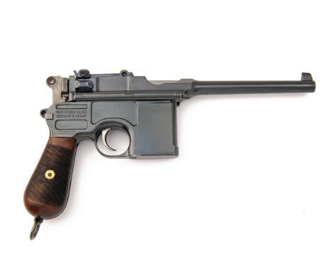 MAUSER, GERMANYA 7.63 (MAUSER) SEMI-AUTOMATIC PISTOL, MODEL 'C96 PRE-WAR COMMERCIAL', serial no. 70382, WITH HOLSTER-STOCK,fo