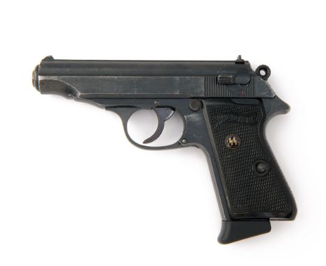 WALTHER, GERMANY A 7.65mm SEMI-AUTOMATIC PISTOL, MODEL 'PP', serial no. 378685P, World War Two manufacture, with blued and si