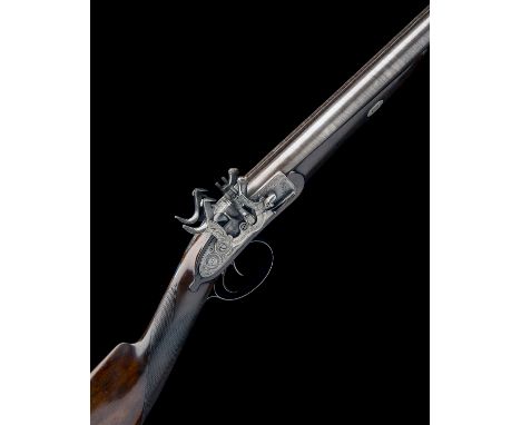 EX W. KEITH NEAL: WESTLEY RICHARDS, LONDON A SUPERB CASED 13-BORE DOUBLE-BARRELLED SPORTING-GUN WITH FLINT, SELF-PRIMING &amp