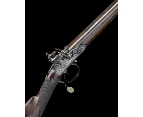 EX. W. KEITH NEAL: D. EGG, LONDON  A 20-BORE FLINTLOCK DOUBLE-BARRELLED SPORTING-GUN, no visible serial number, circa 1795, w