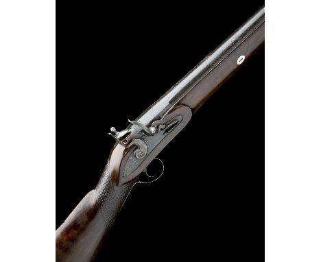 A 6-BORE FLINTLOCK WILDFOWLING GUN SIGNED WLM. MILSTEAD, no visible serial number, circa 1795, expertly re-converted back to 