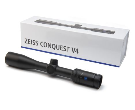 ZEISS A NEW AND UNUSED 3-12X44 CONQUEST V4 TELESCOPIC SIGHT, serial no. 4820254, with ZBR-1 reticule, lens protectors, in its