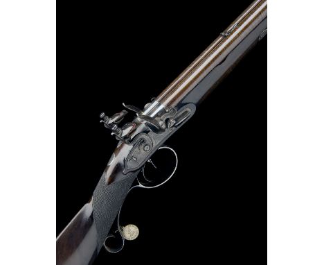 EX W. KEITH NEAL: JOSEPH MANTON, LONDON AN EXTREMELY RARE 26-BORE FLINTLOCK DOUBLE-RIFLE, serial no. 356, for 1792, with well