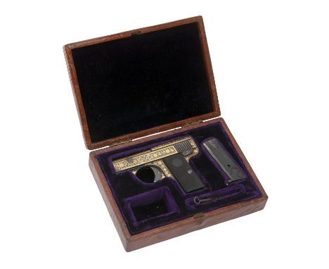 A RARE CASED 4.25mm (LILIPUT) DELUXE SEMI-AUTOMATIC VEST-PISTOL, UNSIGNED, MODEL '1925 LILIPUT', serial no. 6003, circa 1929,