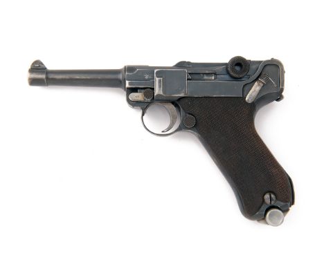 DWM, GERMANY A 9mm (PARA) SEMI-AUTOMATIC SERVICE-PISTOL, MODEL 'P08 LUGER', serial no. 2615G, dated for 1916, with 4in. sight