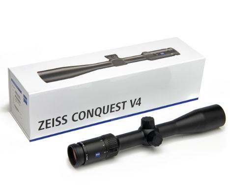 ZEISS AN NEW AND UNUSED 'CONQUEST V4 3-12X44' TELESCOPIC SIGHT, serial no. 4820525, with ZBR-1 reticule, in its makers carton