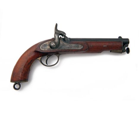 A .650 PERCUSSION SERVICE-PISTOL SIGNED BIRMINGHAM, MODEL 'E.I.G. LANCER'S', serial no. 159, dated for 1869, with blued round