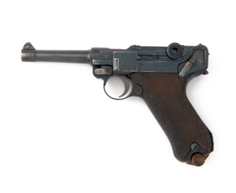 DWM, GERMANY A 9mm (PARA) SEMI-AUTOMATIC SERVICE-PISTOL, MODEL 'P08 LUGER', serial no. 3819D, dated for 1918, with 4in. sight