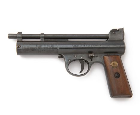 WEBLEY &amp; SCOTT, BIRMINGHAM &amp; LONDON A .177 BARREL-COCKING AIR-PISTOL, MODEL 'PRE-WAR MKI', serial no. 25909, circa 19