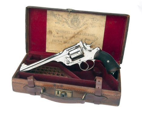 WEBLEY, BIRMINGHAM & LONDON A FINE CASED .450/.455 NICKEL-PLATED TARGET REVOLVER, MODEL 'W.G. 1896 TARGET' serial no. 16705, 