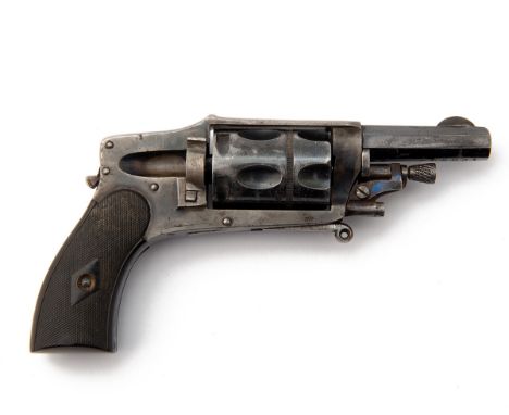 A .22 (C/F) FIVE-SHOT POCKET-REVOLVER, UNSIGNED, MODEL 'VELO-DOG', serial no. R2981, Belgian or German circa 1880, with blued