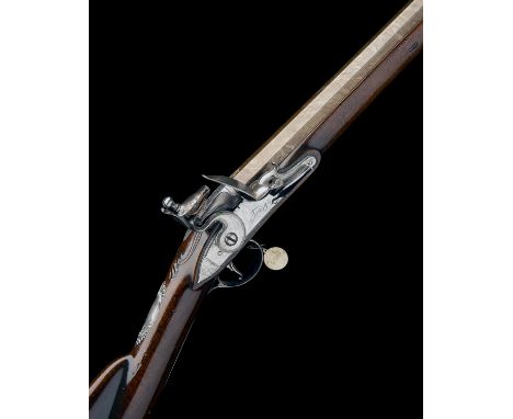 EX W. KEITH NEAL: JOHN TWIGG, LONDON  A FINE 16-BORE FLINTLOCK SINGLE-BARRELLED SILVER-MOUNTED DUCK-GUN, no visible serial nu