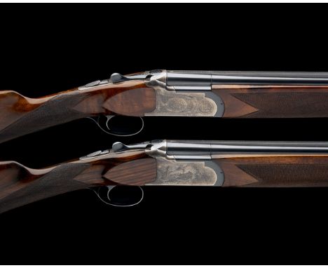 WILLIAM POWELL A PAIR OF 20-BORE SINGLE-TRIGGER OVER AND UNDER EJECTORS, serial no. 21313 / 4, 26in. nitro barrels, 7mm venti