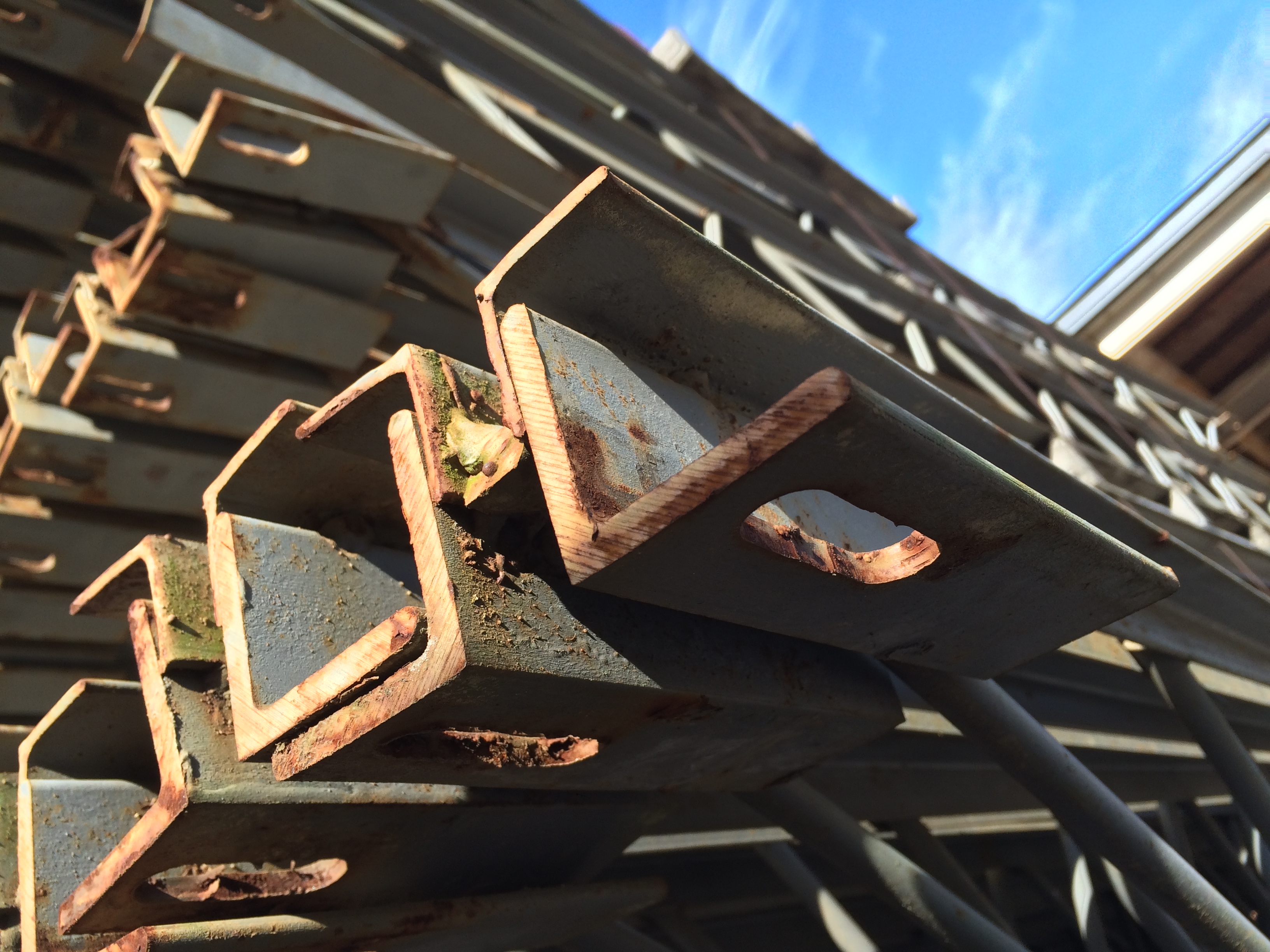 steel bar joist shipping container construction