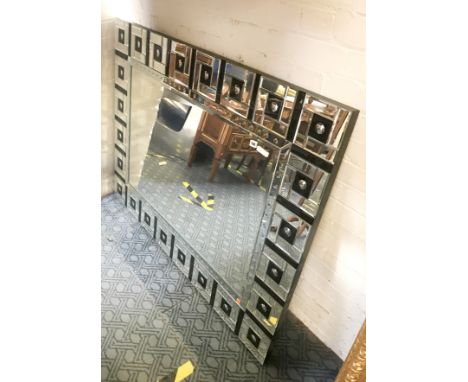 BLACK VENETIAN STYLE MIRROR - SLIGHT DAMAGE A/F