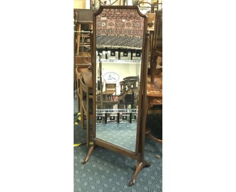 MAHOGANY CHEVAL MIRROR