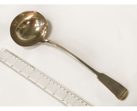 18TH CENTURY H/M SILVER LADLE - APPROX. 9 ozs
