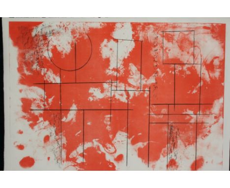 Barbara Hepworth, signed Limited Edition abstract print, No. 58 of 60, Itea from the Aegean Series, circa 1970 / '71, 21ins x