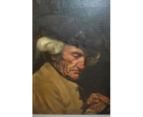 18th / 19th Century oil on canvas, portrait of an elderly man, gilt framed, 21ins x 16ins