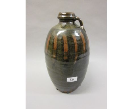 Mike Dodd, studio pottery bottle vase with drip glazed decoration, 12.5ins high CONDITION REPORT In good condition, no damage