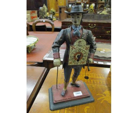 Reproduction American painted figural mantel clock