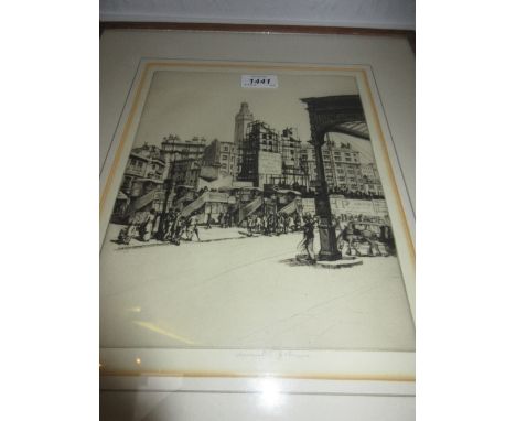 Kenneth Holmes, artist signed etching, street scene together with a pair of Dorothy Woolard signed etchings CONDITION REPORT 