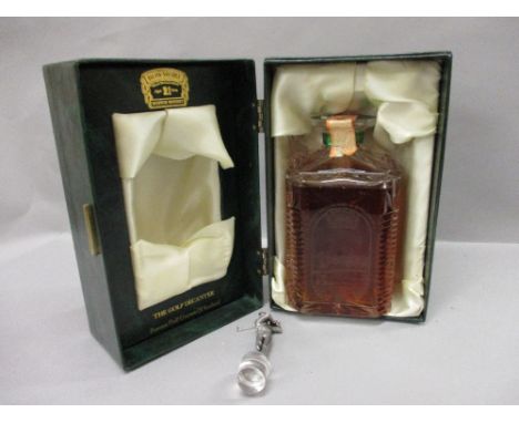 One bottle, Bowmore, single malt whisky, the golf motif decanter with golfer stopper, in original presentation box CONDITION 