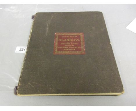 19th Century new map ' Round Glasgow from the Ordnance Survey ', published by George Richmond, Birmingham in original folio f