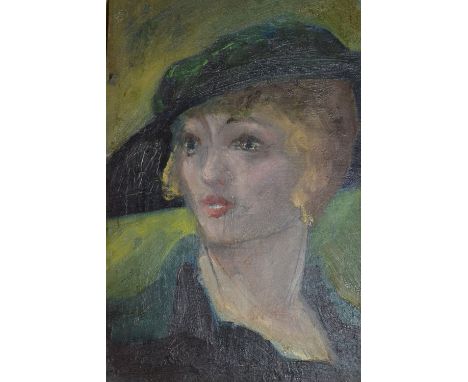 Box containing twelve unframed oils on panel and board, landscape, portrait and other studies, some signed