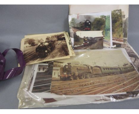 Large quantity of steam engine related photographs