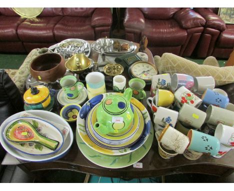 CHINA MUGS, PLATES, BOWLS, TEAPOT ETC