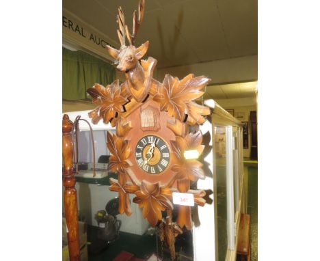 GERMANIC STYLE WOODEN CUCKOO CLOCK