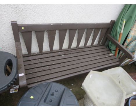 PAINTED HARDWOOD GARDEN BENCH