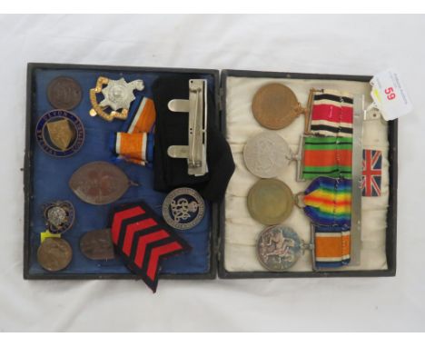 A GROUP OF FOUR MEDALS: BRITISH WAR MEDAL 1914-20 NAMED TO 49532 PTE. R.S. BLECKLEY. SUFF.R VICTORY MEDAL NAMED TO SAME DEFEN