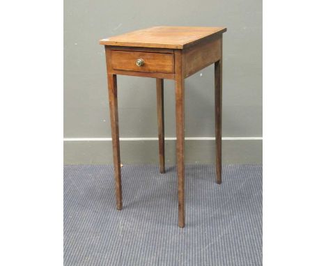 a 19th century mahogany side table with a single drawer 70 x 33 x 43cm, together with a carved wood table on bobbin turned su