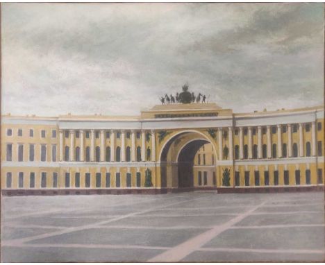 The General Staff Building standing in the Palace Square, St Petersburgoil on canvas40 x 50cmtogether with two studies of arc